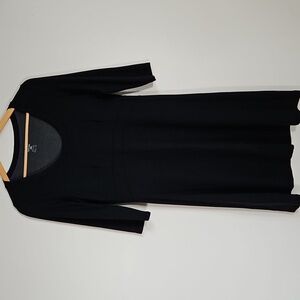 Toad & Co Horny Toad M Dress Flexcel 3/4 Sleeve Hem Pocket Black Casual Pullon